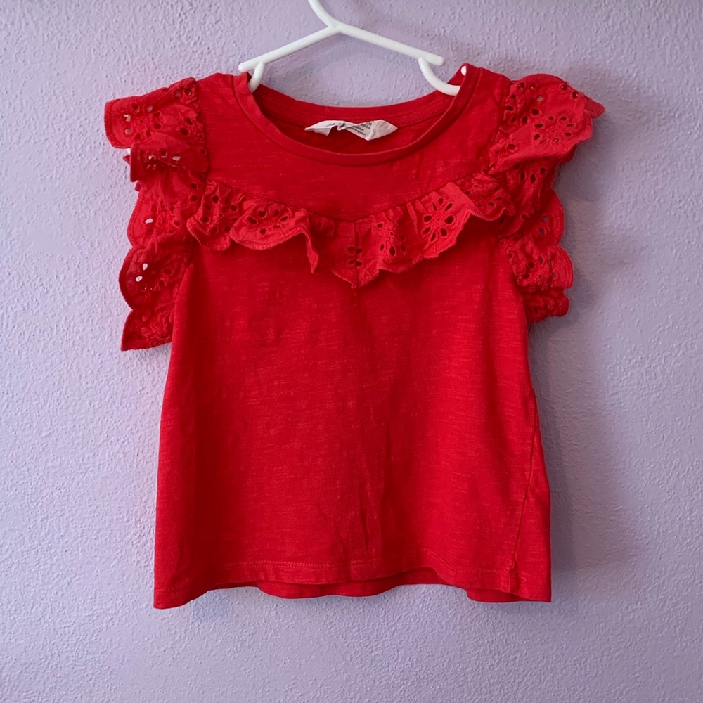 Toddler girls lace top